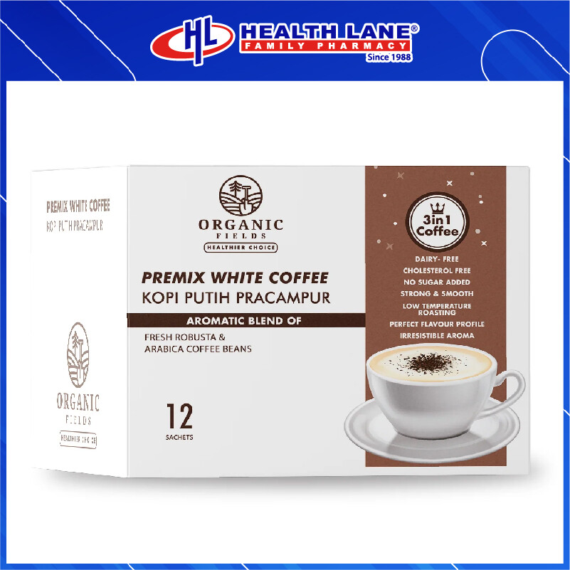 ORGANIC FIELDS WHITE COFFEE 30G X 12'S 